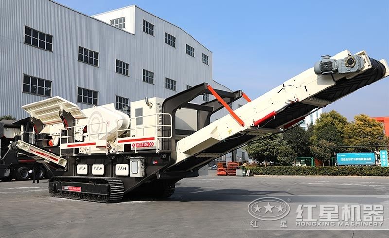 履帶移動式小型石頭破碎機，環保安全